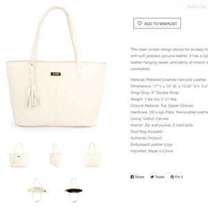 Brand New SOLD OUT Onna Erlich Lulu Tote